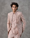 Dusty Pink Jaal Floral Embroidered Indo Western Set